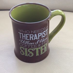 Sister Mug from Grasslands Road Brown and Green